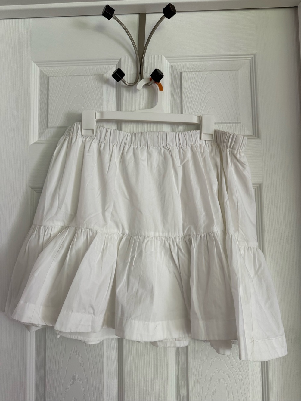 Abercrombie & Fitch White Tiered Ruffle Mini Skirt